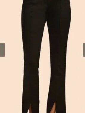 Trina Turk Carine Black Pant with front ankle slits NWOT size 10